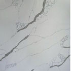 Rozmiar niestandardowy 25MM Biały kamień kwarcowy Calacatta z dużymi szarymi żyłkami