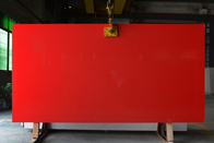 Blask w kolorze czerwonym Sztuczny blat z kamienia kwarcowego Zastosowanie komercyjne 3000 * 1400 mm