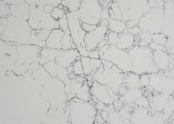 Białe kwarcowe płytki podłogowe Konstruowane kamienne płyty Polerowane powierzchnie Wykończone