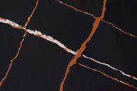 Czarny 3200 * 1600 * 20 mm Rozmiar Calacatta Błyskawica Wzorzysta płyta kwarcowa