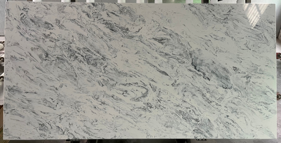 Faux Stone Siding Panels Grey Quartz Slab Łazienka Vanity Tops